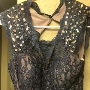 City Triangles Lace Formal Gown